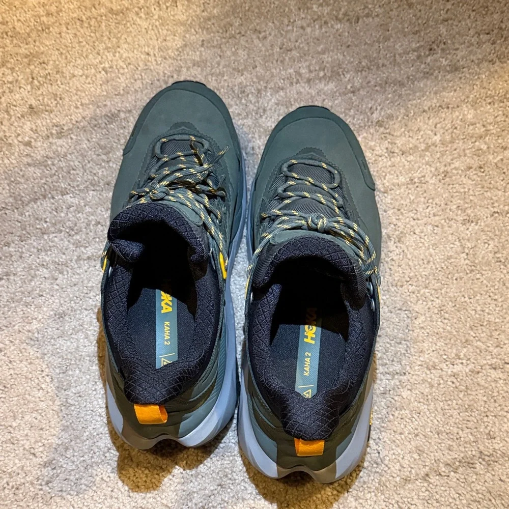 Hoka Kaha 2 GTX Men's Athletic Shoes - Green and Yellow - Picture 4 of 4